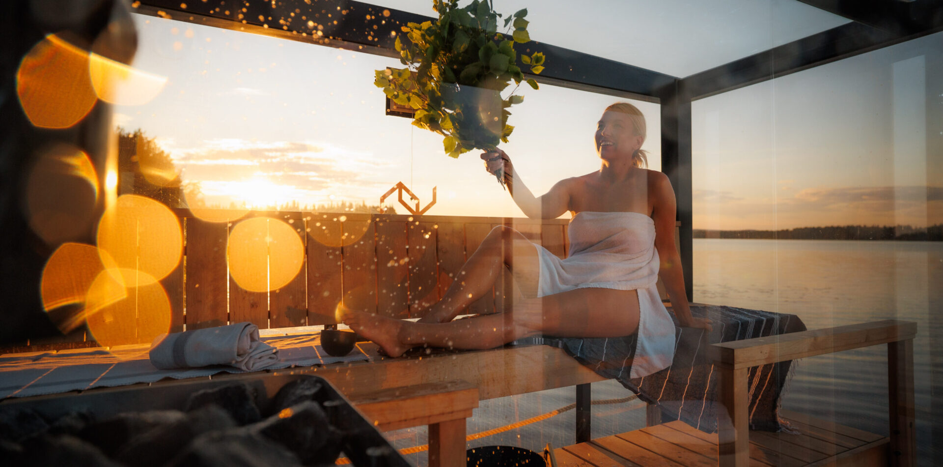 Glass Sauna inside 1